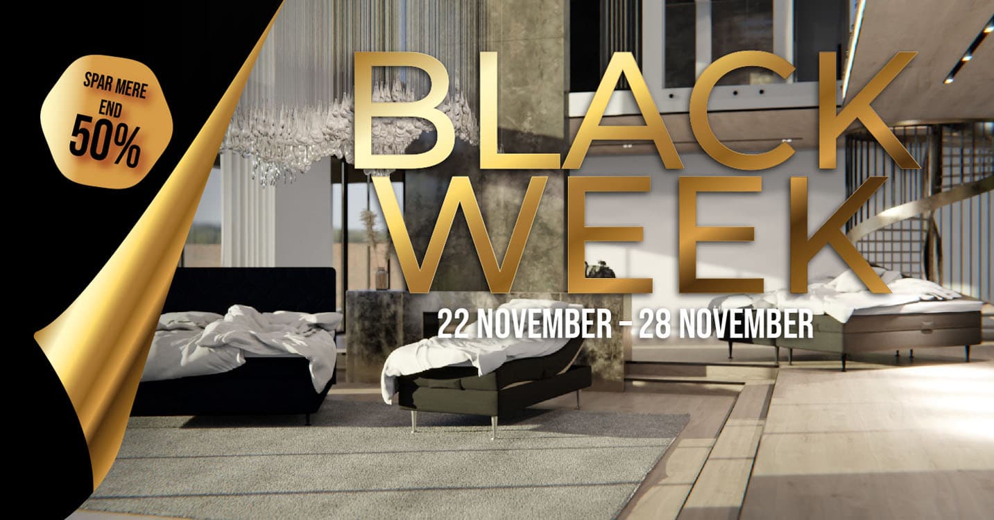 BLACK WEEK & BLACK Friday – Gode tilbud på senge